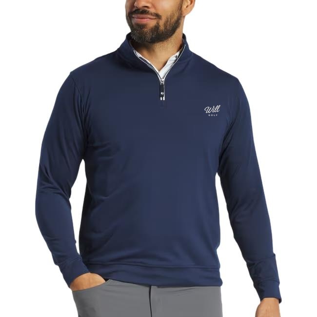 Will Golf FootJoy Approach Quarter-Zip Golf Pullovers with script logo on the front left chest