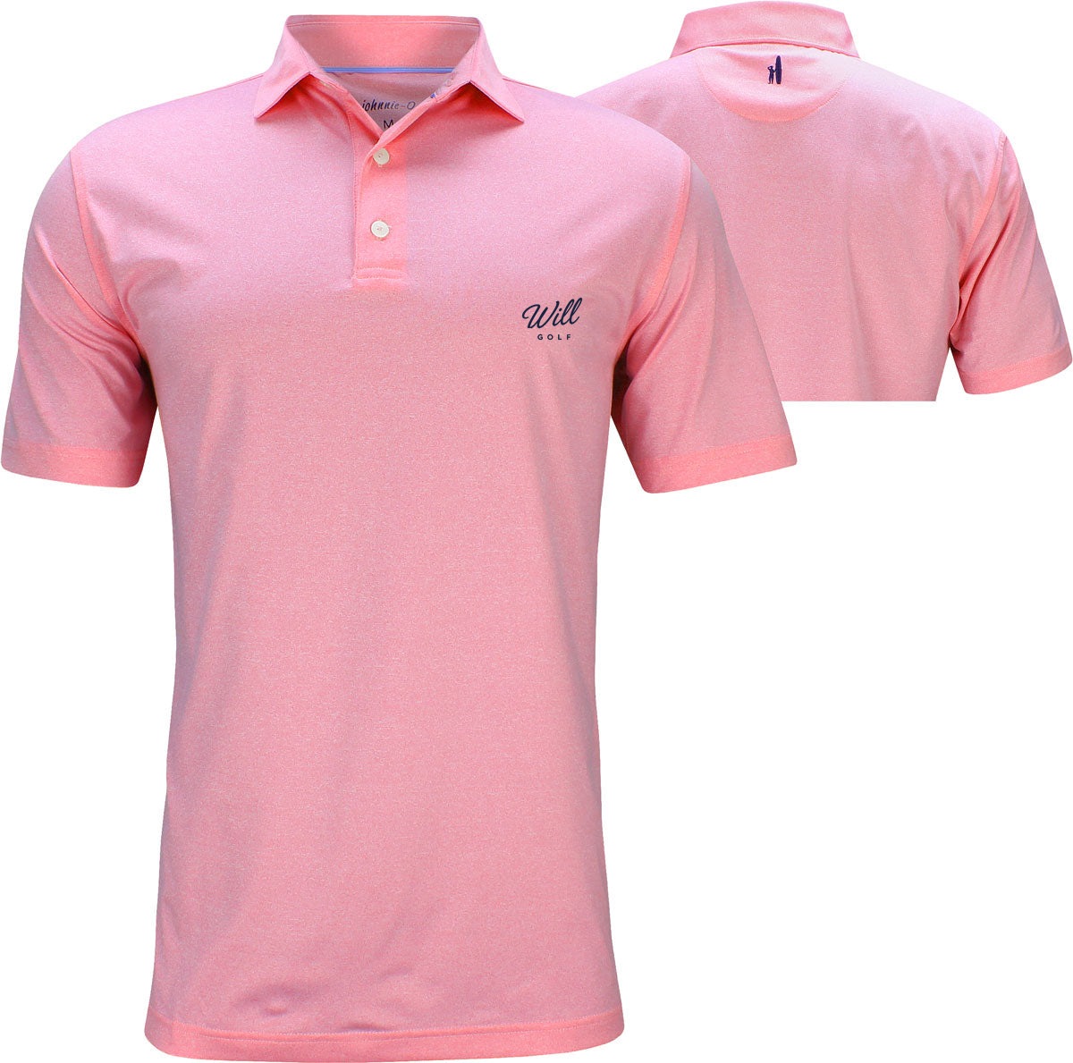 Will Golf johnnie-O Birdie Golf Shirts with script logo on the front left chest