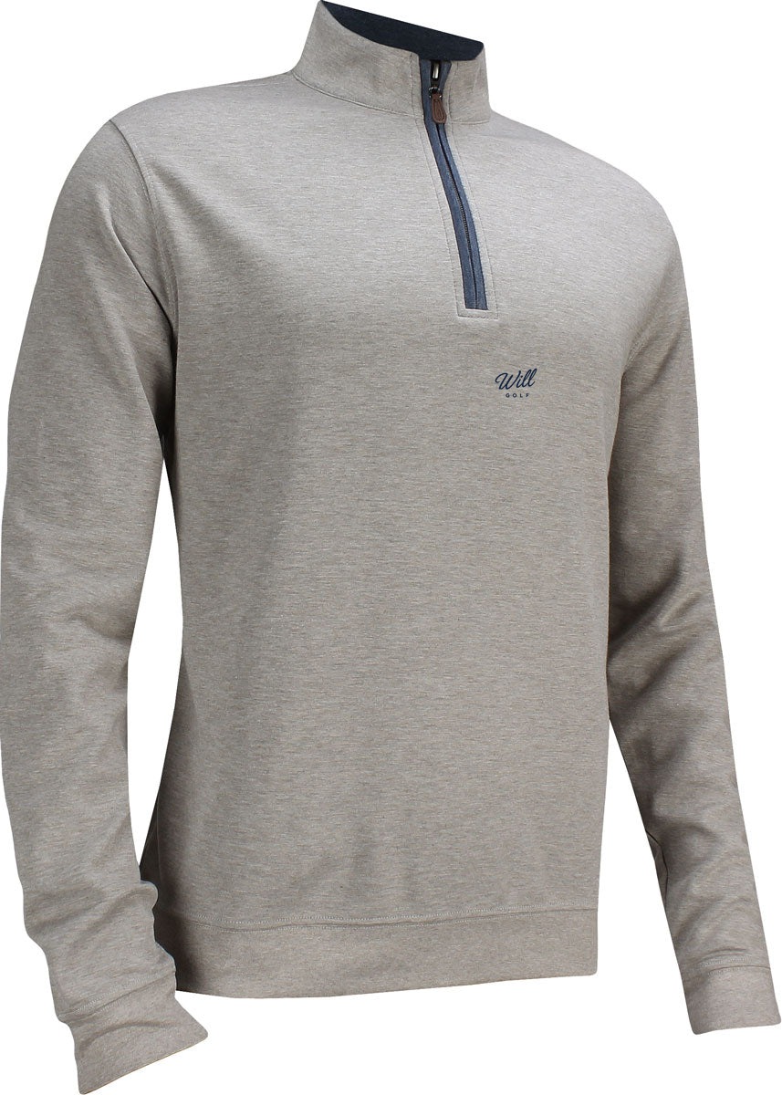 Will Golf johnnie-O Sully Quarter-Zip Golf Pullovers with script logo on the front left chest