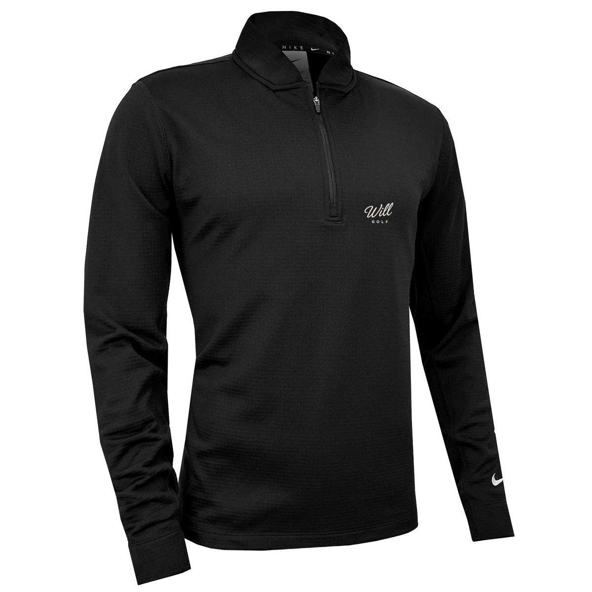 Will Golf Nike Therma-FIT Velocity Half-Zip Golf Pullovers with script logo on the front left chest