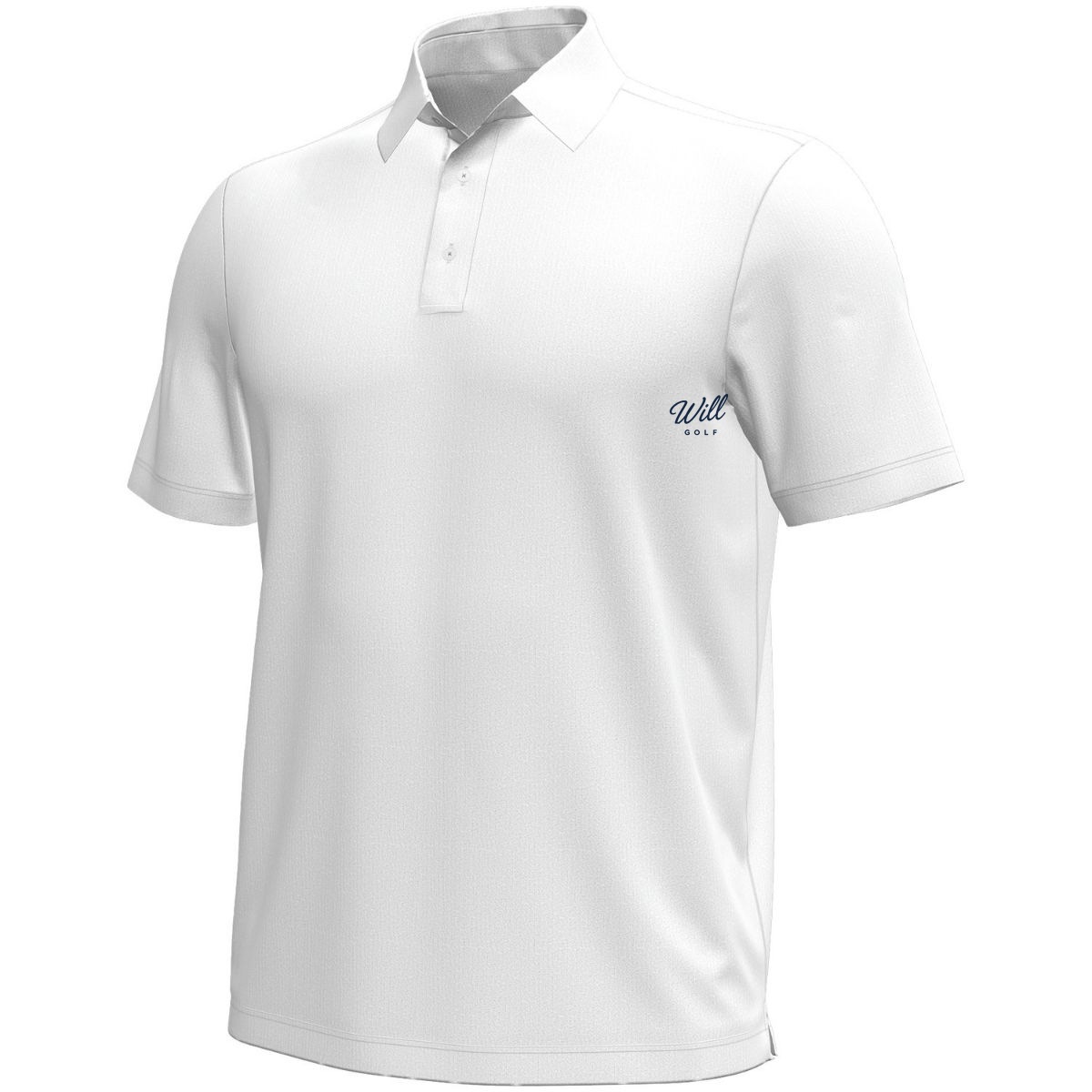 Will Golf Under Armour Drive Solid Golf Shirts with script logo on the front left chest